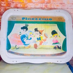 Vintage 1961 Walt Disney Pinocchio Metal TV Tray